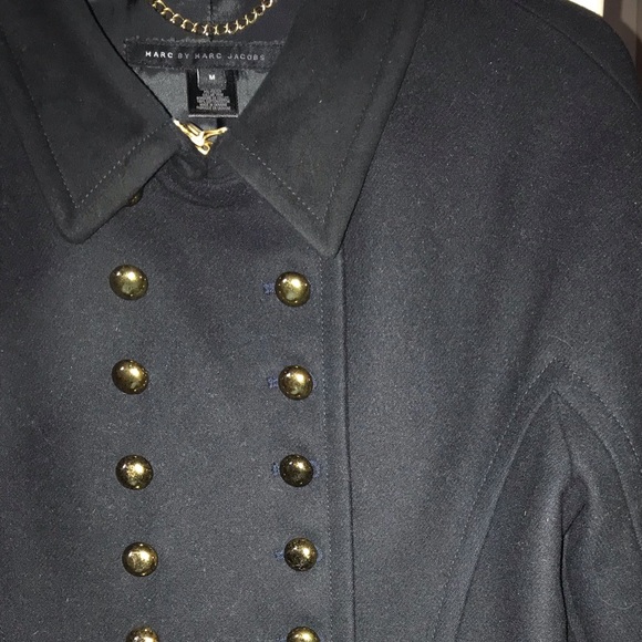 Rare Marc by Marc Jacobs Normandy Blue Military Jacket - Picture 3 of 6